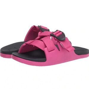 NEW Chaco Chillos Slide Sandals Girls 3 Magenta Pink Slip On outdoor vacation